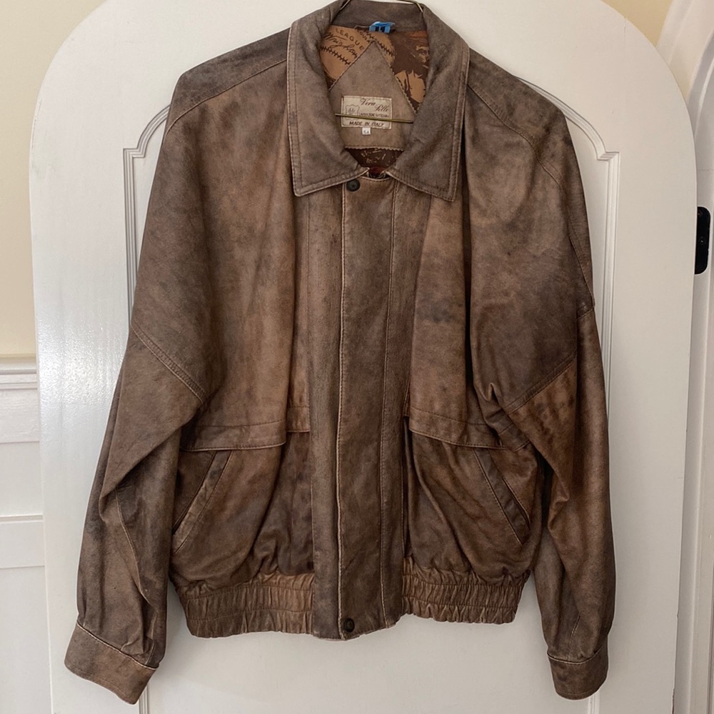 Vintage authentic Italian leather jacket, Size XL (54EU)